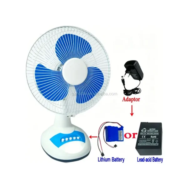 Table Fan, F-6212A, 3-Speed, 60-Watt, 12-In - view 5