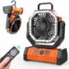 Table Fan, F6, Portable, USB, LED