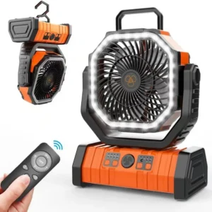 Table Fan, F6, Portable, USB, LED, 15W, Plastic