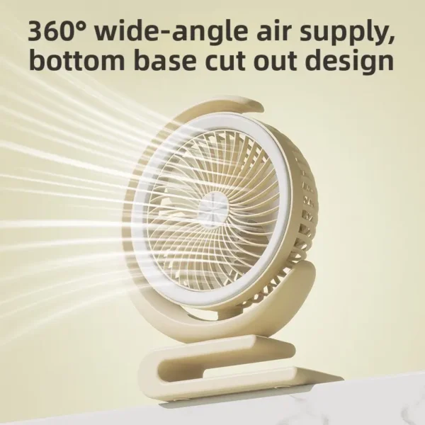 Table Fan, LED, USB, 3-Speed, Portable - view 5