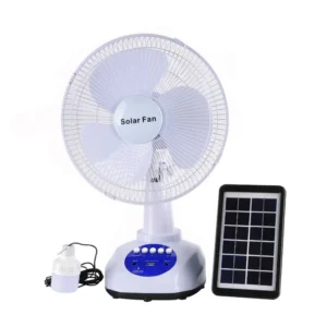Table Fan, Plastic, LED, Solar, 15W