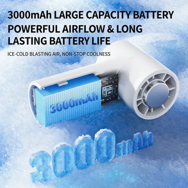 Table Fan, Portable, 20000RPM, 3000mah - view 2