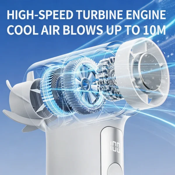 Table Fan, Portable, 20000RPM, 3000mah - view 3