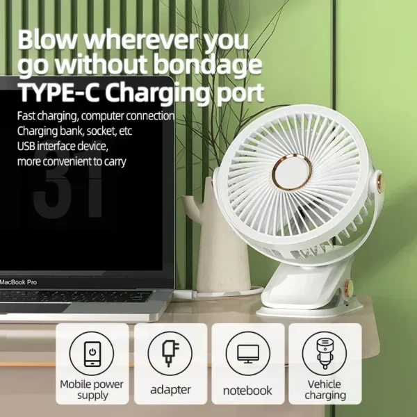 Table Fan, Portable, 360 - view 5