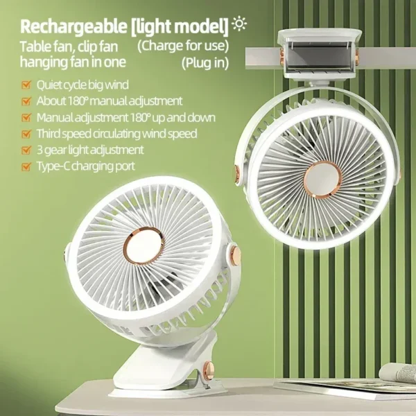 Table Fan, Portable, 360 - view 6