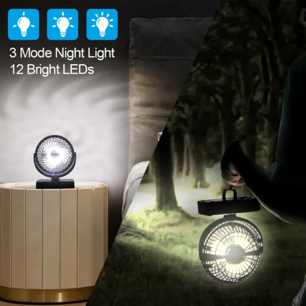 Table Fan, Portable, 5V, Battery - view 3