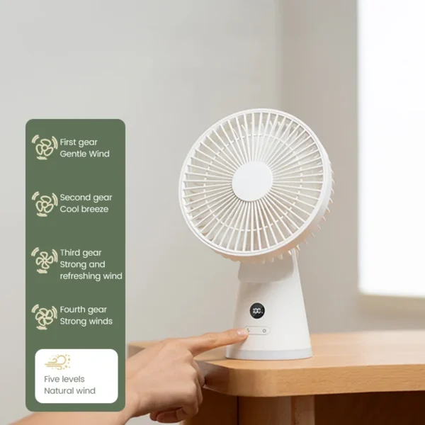 Table Fan, Portable, DC5.0V, Battery - view 6