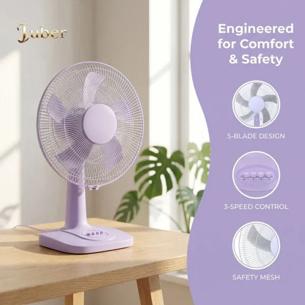 Table Fan, Portable, Electric, Plastic - view 4