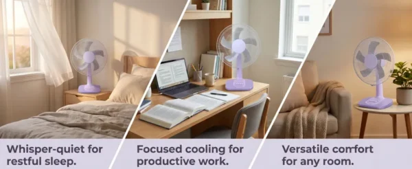 Table Fan, Portable, Electric, Plastic - view 6