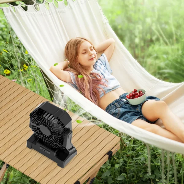 Table Fan, Portable, LED, USB - view 6