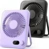 Table Fan, Portable, Plastic, USB, 1200mAh