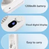 Table Fan, Portable, Plastic, USB, 1200mAh - view 3