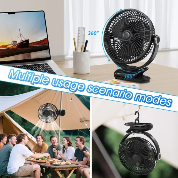 Table Fan, Portable, USB - view 4