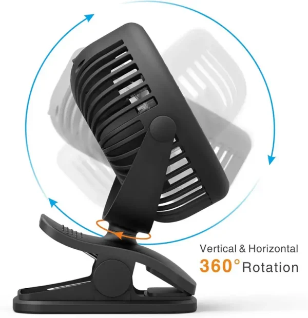 Table Fan, Portable, USB - view 5