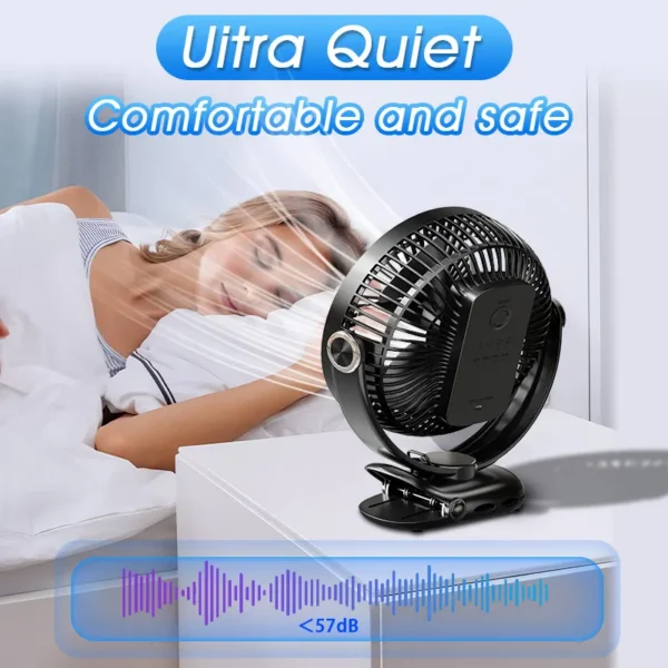 Table Fan, Portable, USB - view 5