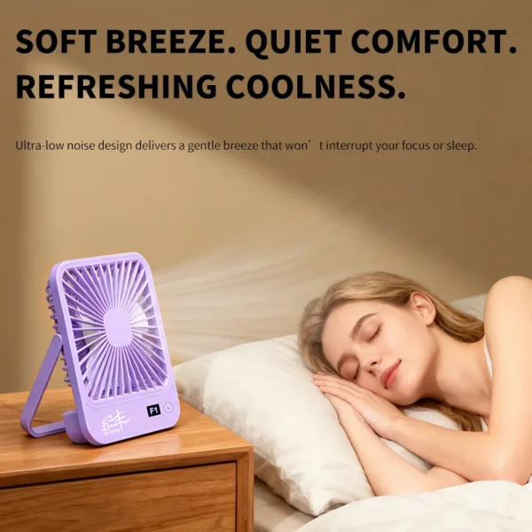 Table Fan, Portable, USB, 4500mAh - view 4