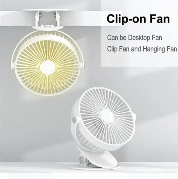 Table Fan, Portable, USB, Brushless - view 5