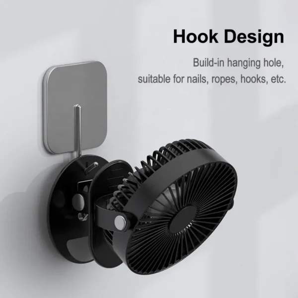 Table Fan, Portable, USB, Brushless - view 6
