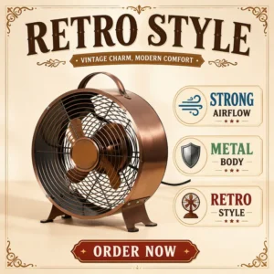 Table Fan, ROHS, Electric, Metal, 12 Inch, 30W, AC Motor