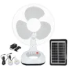 Table Fan, Solar, LED, USB - view 2