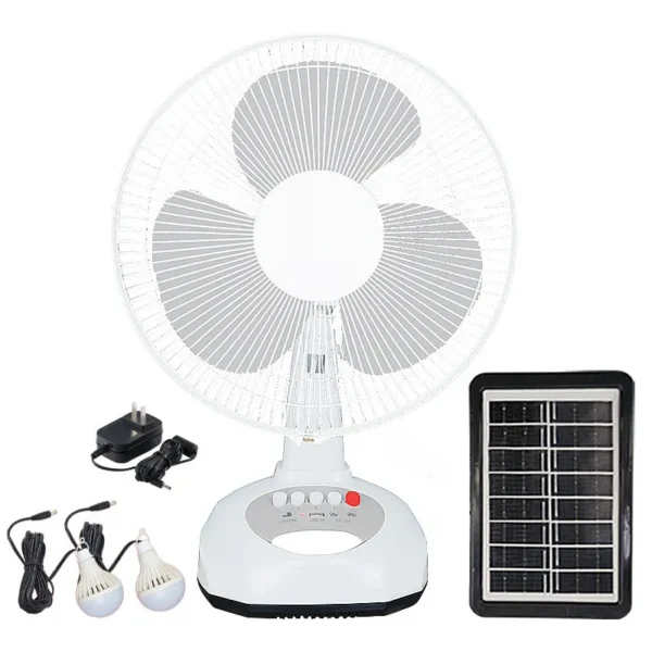 Table Fan, Solar, LED, USB - view 2