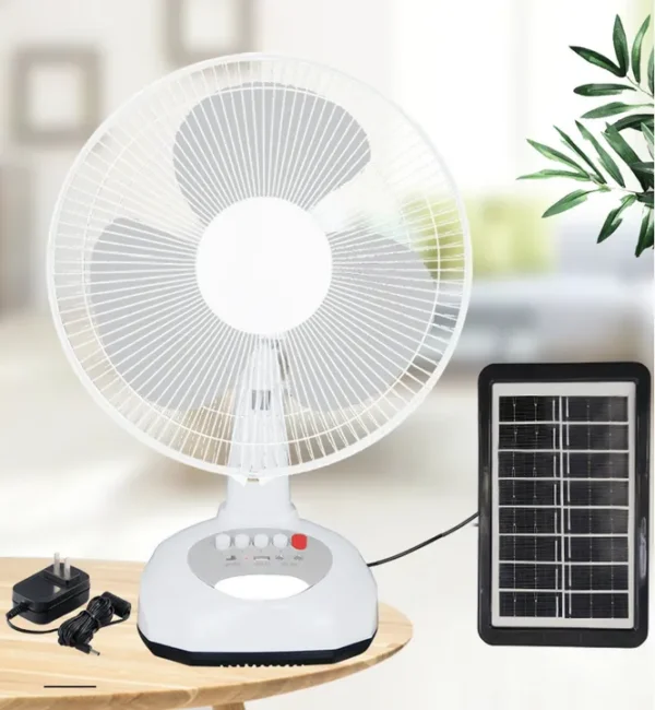 Table Fan, Solar, LED, USB - view 4