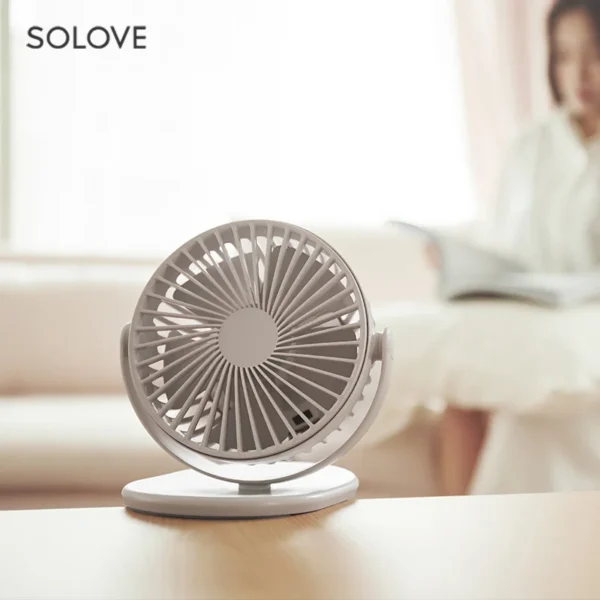 Table Fan, SOLOVE, Portable, USB, Brushless - view 4