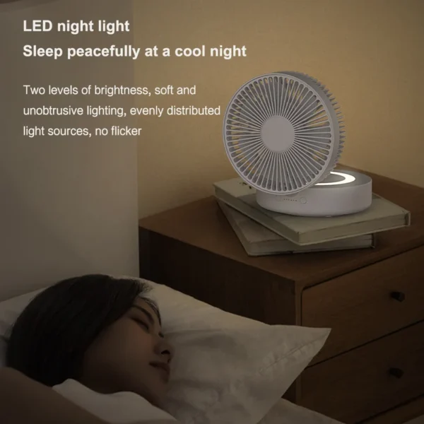 Table Fan, USB, 4000mAh, Portable - view 3