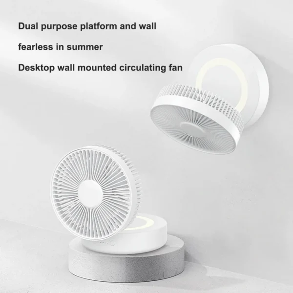 Table Fan, USB, 4000mAh, Portable - view 4