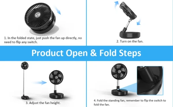 Table Fan, USB, 5V, Battery - view 2