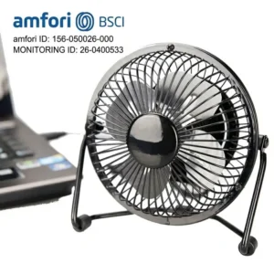 Table Fan, USB, BSCI, 4 Inch, DF401