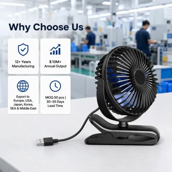Table Fan, USB, Portable - view 5