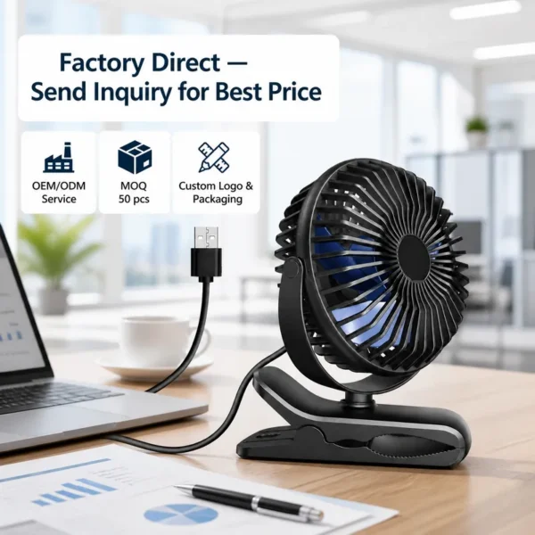 Table Fan, USB, Portable - view 6