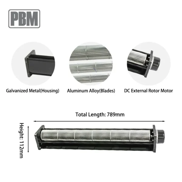 Tangential Blower, 24V, 24 VDC, 506.11 CFM - view 5