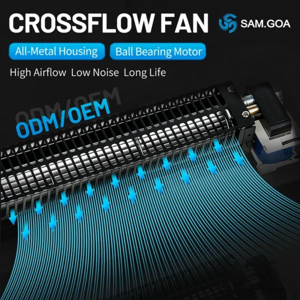 Tangential Cross Flow Blower, 220V, 60x510mm - view 6