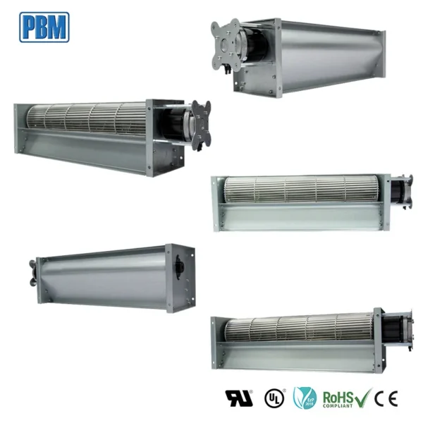 Tangential Fan, 230V, 100mm, Aluminum, 50-115W