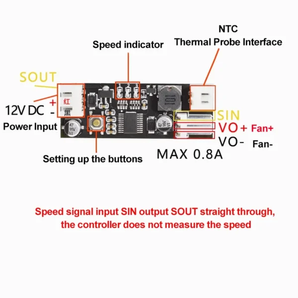 Temperature Controller, 12V, 0.8A, PWM, 2-3 - view 2
