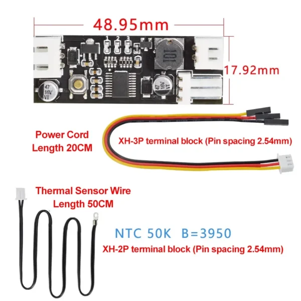 Temperature Controller, 12V, 0.8A, PWM, 2-3 - view 3