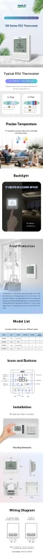 Thermostat for Air Conditioner, 220V, AC85~250V, ABS Plastic - view 6
