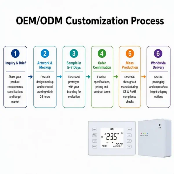Thermostat Programmable Gas Boiler, HVAC, AC 90-240V - view 3