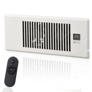 Thermostat Register Booster Fan, Plastic, 4FT, 12FT