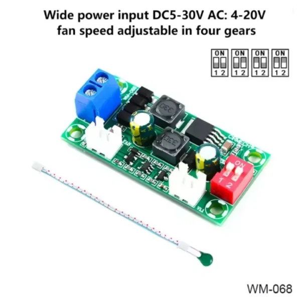 Thermostat Temperature Control Fan, DC12V, 24V - view 2