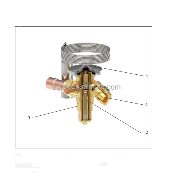Thermostatic Expansion Valve, solenoid, brass - view 5