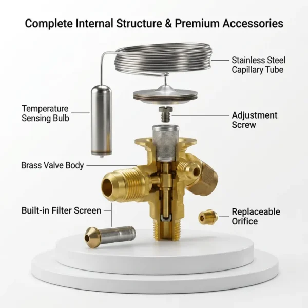 Thermostatic Expansion Valve, TEX2, Brass, R22, HVAC - view 3