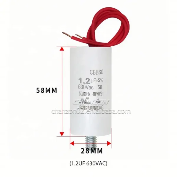 Thin Film Fan, CBB60, 1UF, 1.2UF, 1.5UF - view 3