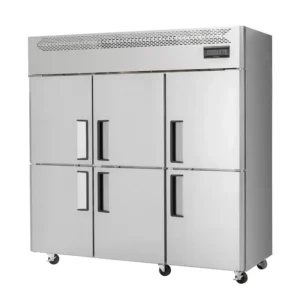 Three-door Upright Display Refrigerator, Stainless, Steel