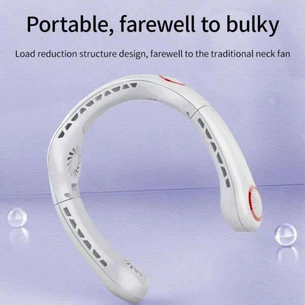 Three-speed Foldable Neck Fan, 4000mAh, 5, USB - view 2