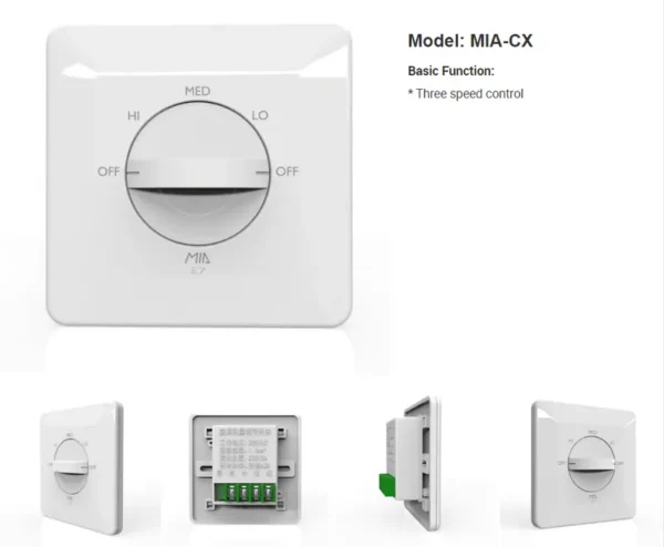 Three Speed Knob Controller, 220V, MIA-CX - view 3
