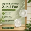 Three-speed Outdoor Desk Fan, Portable, USB