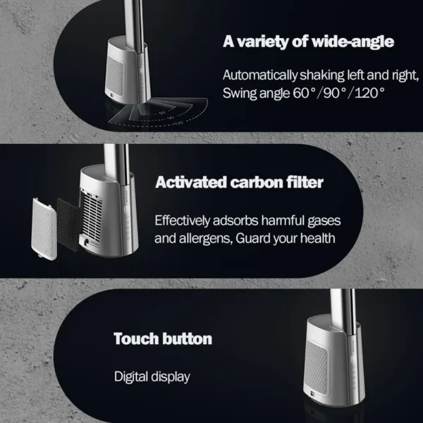 Tower Fan, 36W, Plastic - view 5